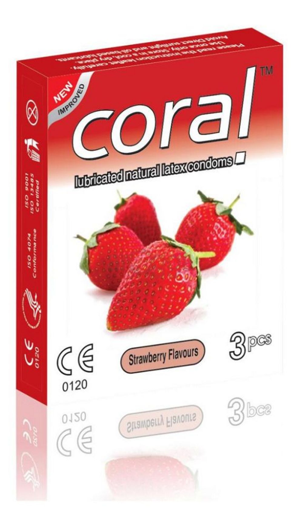 Coral Condom Strawbery Flavours