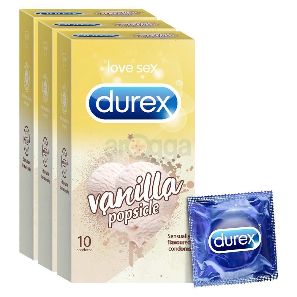 Durex Vanilla Popsicle Flavoured Condoms For Men – 10s Each