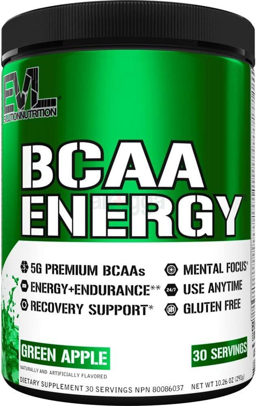 EVL BCAA Energy, Green Apple, 30 Serving