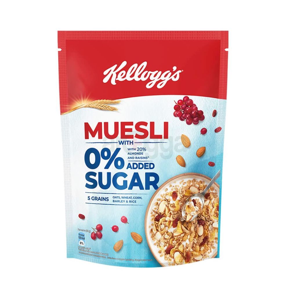Kellogg’s Muesli 0% Added Sugar Breakfast Cereal 500gm