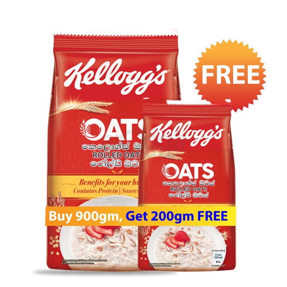 Kellogg’s Oats Breakfast Cereal 900gm (Oats 200gm Free)
