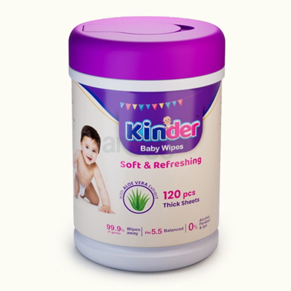 Kinder Baby Wet Wipes 120’s (Jar)