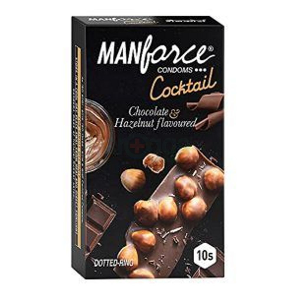 Manforce Cocktail Chocolate & Hazelnut Dotted-Ring Condoms