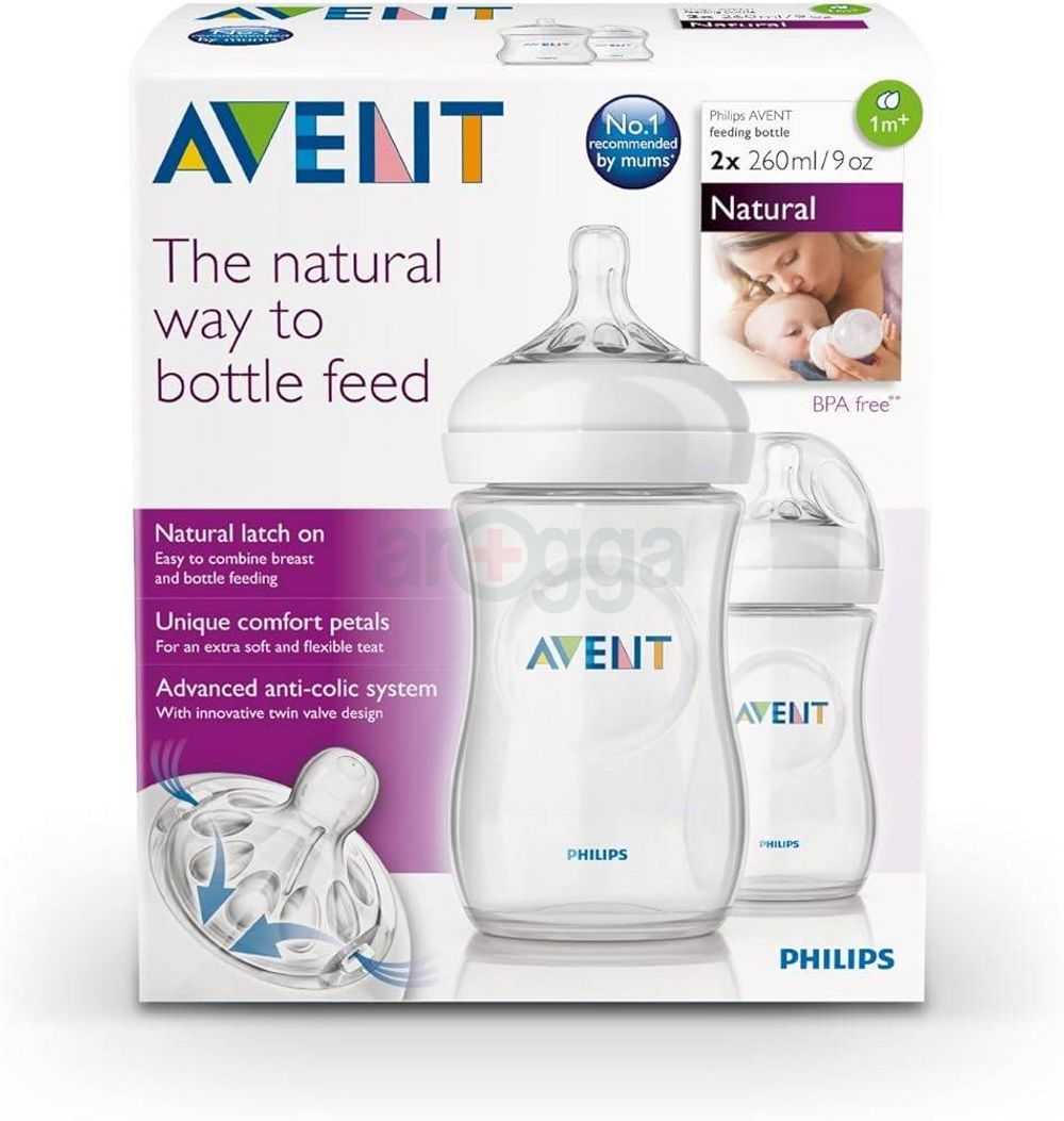 Philips Avent Natural 260 mL Bottle Twin Pack SCF 033/20