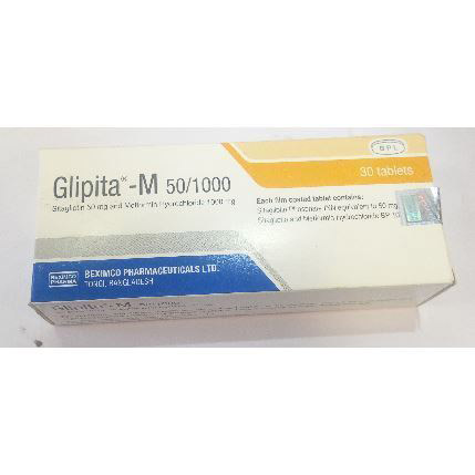 Glipita M Tablet 50 mg+1000 mg